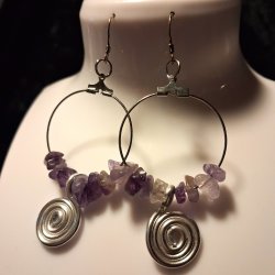 Luna Cult �reringe - Spiral m. Ametyst