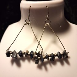 Luna Cult �reringe - Trekant m. Lapis Lazuli