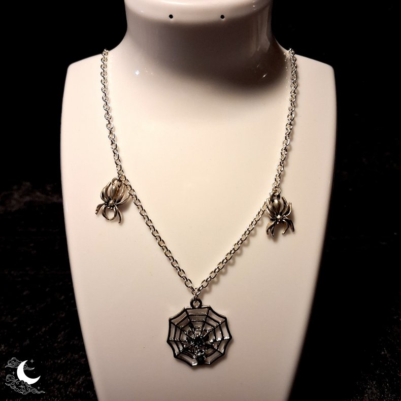 Luna Cult Halsk�de - Spindelv�v m. Edderkopper