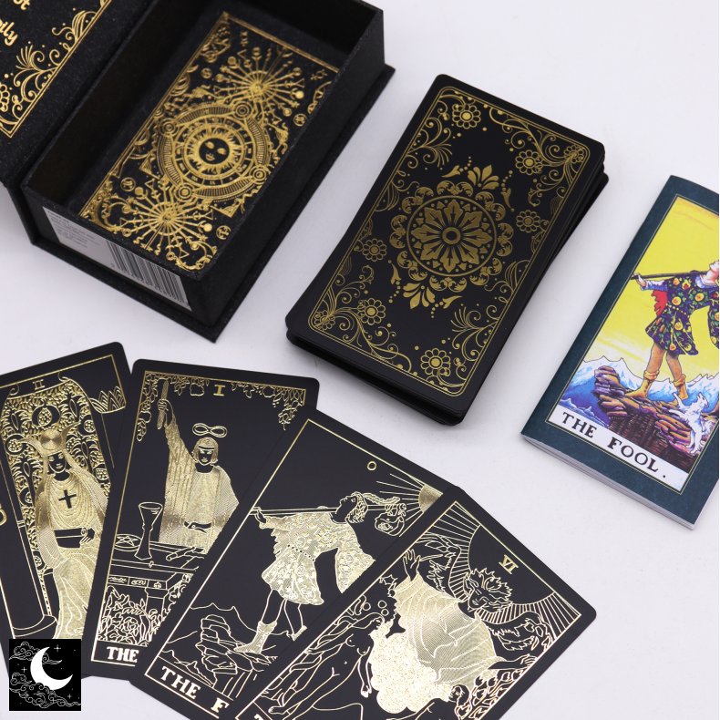 Gold Foil Tarotkort S�t m. Guidebog