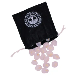 Rosa Kvarts Runesten S�t 25 stk