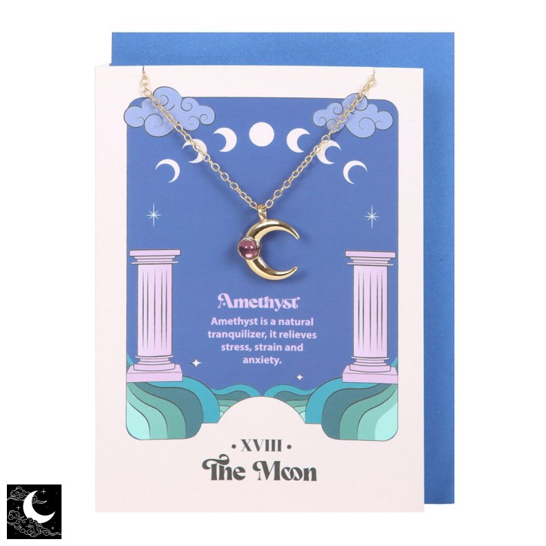 Ametyst M�nehalsk�de med Kort