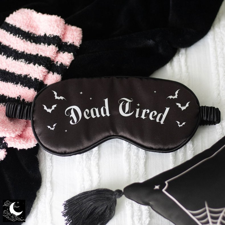 "Dead Tired" Satin Sovemaske