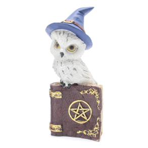 Ugle p� Bog Resin Figur (Brun)