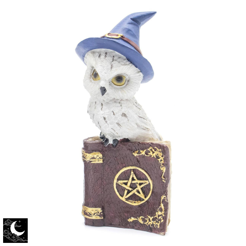 Ugle p� Bog Resin Figur (Brun)