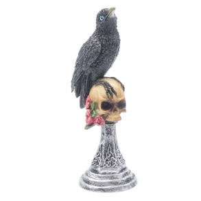 Ravn p� Kranie Resin Figur