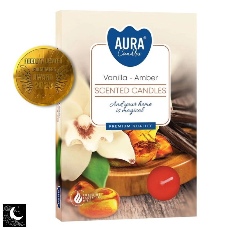 Fyrfadslys med Duft - Vanilla &amp; Amber