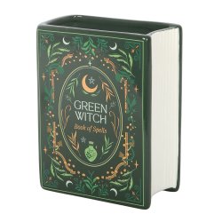 "Green Witch - Book of Spells" Vase