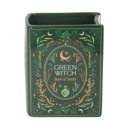 "Green Witch - Book of Spells" Vase