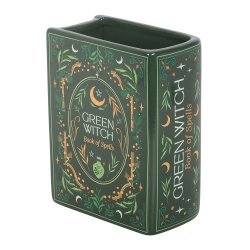 "Green Witch - Book of Spells" Vase