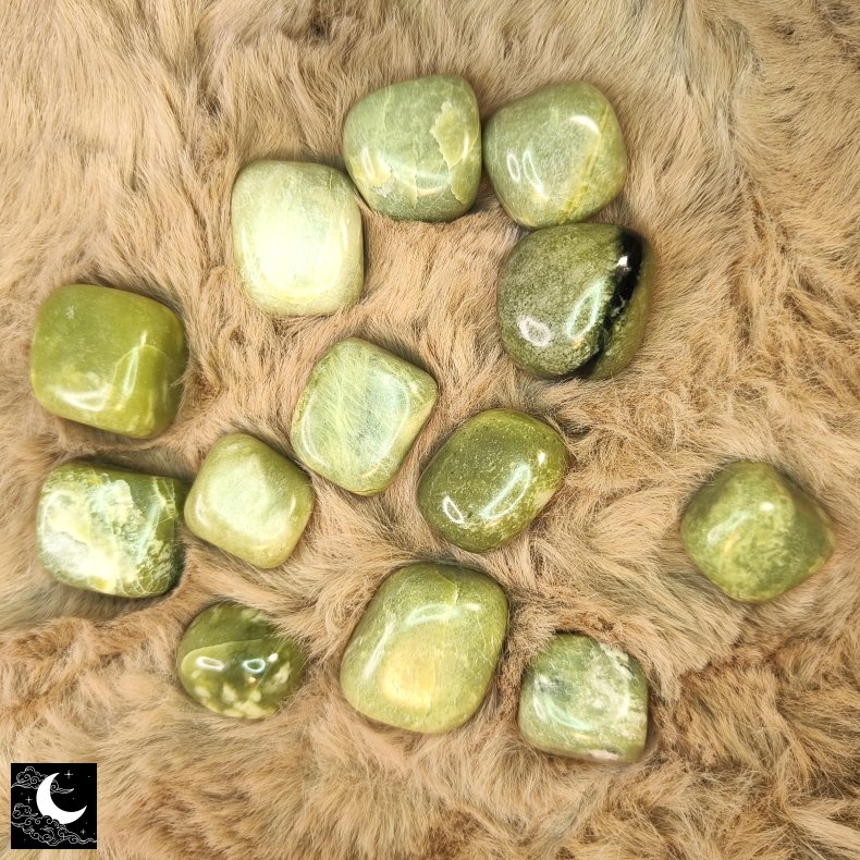 Serpentin Jade Lommesten