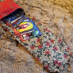 Luna Cult Tarotkort Pung - R�d m. Stjerner/blomster