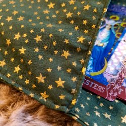 Luna Cult Tarotkort Pung - Gr�n m. Stjerner