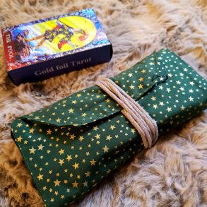 Luna Cult Tarotkort Pung - Gr�n m. Stjerner