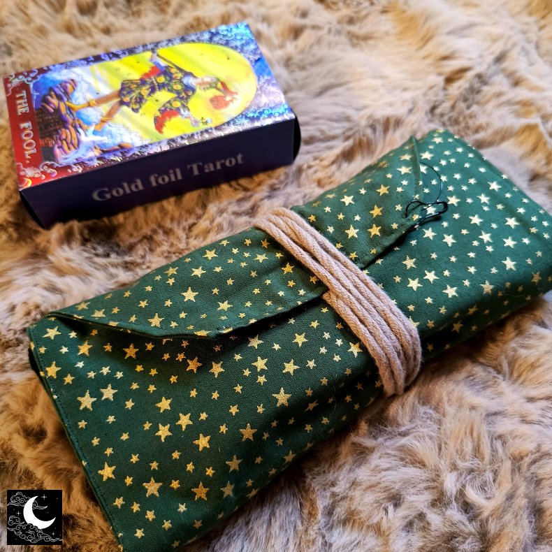 Luna Cult Tarotkort Pung - Gr�n m. Stjerner
