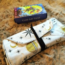 Luna Cult Tarotkort Pung - Hvid m. stjerner/m�ne