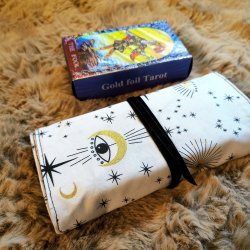 Luna Cult Tarotkort Pung - Hvid m. stjerner/m�ne