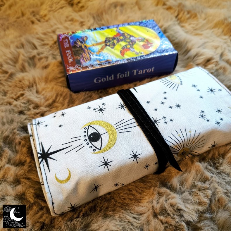 Luna Cult Tarotkort Pung - Hvid m. stjerner/m�ne