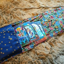 Luna Cult Tarotkort Pung - Bl� m. Stjerner/blomster