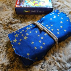 Luna Cult Tarotkort Pung - Bl� m. Stjerner/blomster