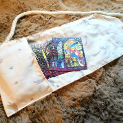 Luna Cult Tarotkort Pung - Hvid m. Stjerneskud