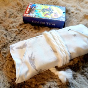 Luna Cult Tarotkort Pung - Hvid m. Stjerneskud