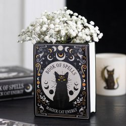 "Book of Spells Cat Magick" Bogformet Vase