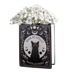 "Book of Spells Cat Magick" Bogformet Vase