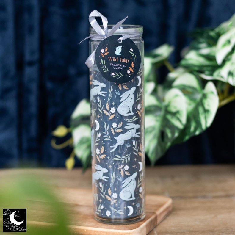 Midnight Hare Wild Tulip Duftlys i Glas