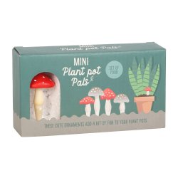 "Plant Pot Pals" Keramik Svampe 4 stk.