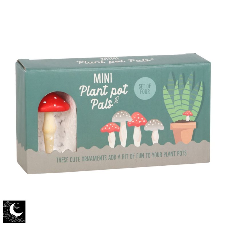 "Plant Pot Pals" Keramik Svampe 4 stk.