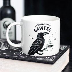 "Fresh Cup Of Cawfee" Stort Krus m. Ravn