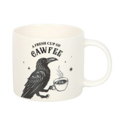 "Fresh Cup Of Cawfee" Stort Krus m. Ravn