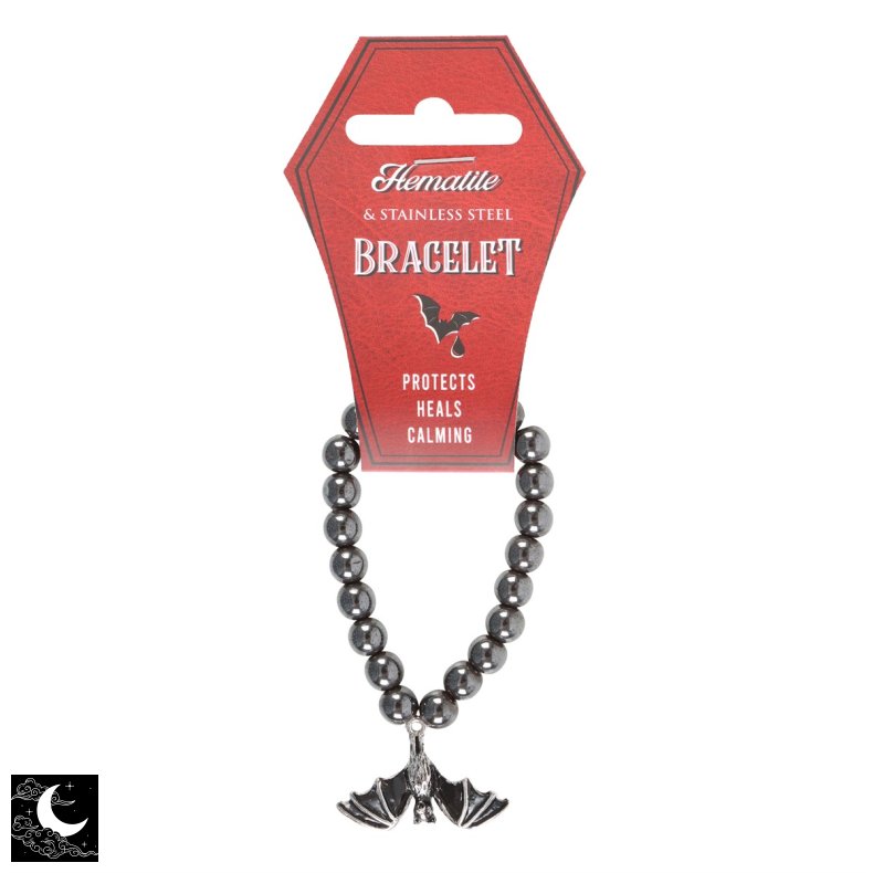 "Hanging Bat" Hematit Armb�nd