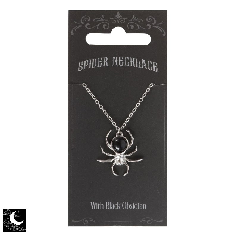 "Spider" Obsidian Halsk�de